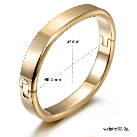 14K Gold Cuff Bracelet Bangle For Men Boys Polished Finish Cuff Black White Bangle Stainless Steel Metal Bracelet with Simple Twisted Line Design Jewelry Gift for Boyfriend CIUNOFOR