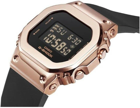 G-Shock Ladies' Casio Digital Rose Gold-Tone and Black Resin Strap Watch GMS5600PG-1 G-Shock