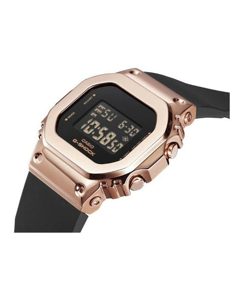 G-Shock Ladies' Casio Digital Rose Gold-Tone and Black Resin Strap Watch GMS5600PG-1 G-Shock
