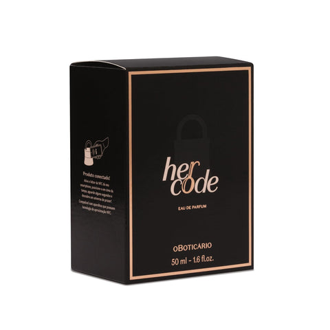 O Boticário Her Code Eau de Parfum, Long-Lasting, Fruity Floriental Fragrance Perfume for Women, 1.7 Ounce O Boticário