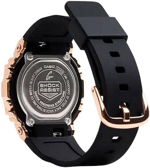 G-Shock Ladies' Casio Digital Rose Gold-Tone and Black Resin Strap Watch GMS5600PG-1 G-Shock