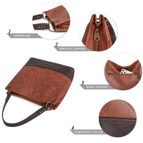 Montana West Purses and Handbags for Women Top Handle Shoulder Satchel Handbags Tote Purse for Women MWC-047BR Montana West