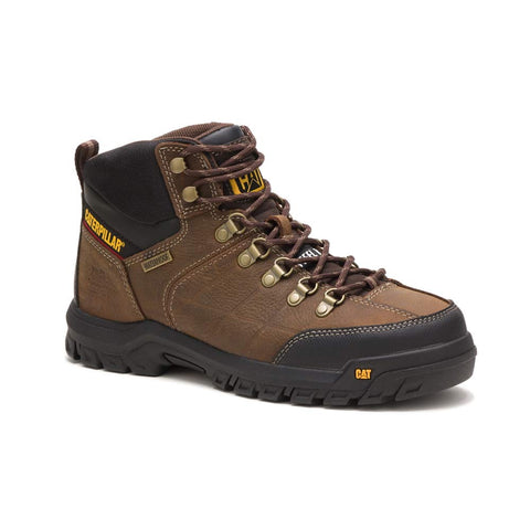 Cat Footwear Men's Threshold Waterproof Steel Toe Work Boot, Real Brown, 10.5