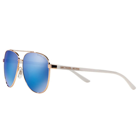 Michael Kors MK5007 104525 Rose Gold White/Blue Mirrored Sunglasses Michael Kors