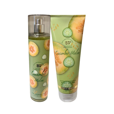 Bath & Body Works Cucumber Melon Fine Fragrance Mist 8oz and Body Cream 8oz Bath & Body Works
