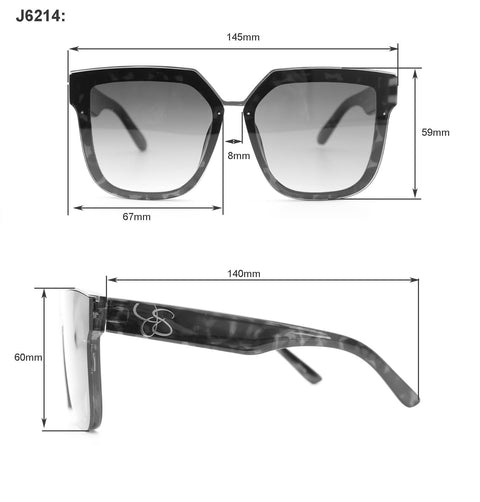 Jessica Simpson Women's J6214 Oversized Cat Eye Square Sunglasses with UV400 Protection - Glamorous Sunglasses for Women, 67mm Jessica Simpson
