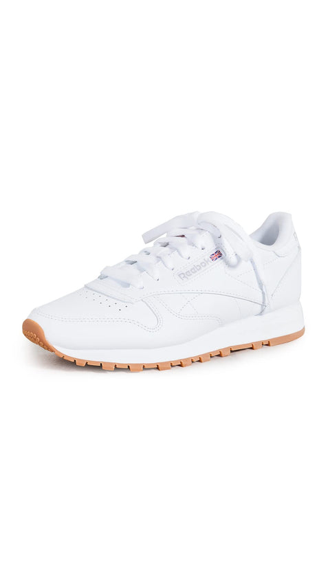 Reebok Women's Classic Leather Sneaker, Reefresh White/Pure Grey/Gum, 7.5 Reebok