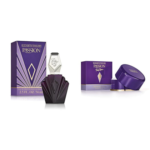 Elizabeth Taylor Women's Perfume, Passion, Eau De Toilette EDT Spray, 2.5 Fl Oz & Body Powder for Women, Passion, 2.6 Oz Elizabeth Taylor