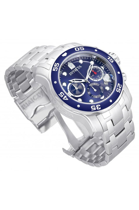 Invicta Men's 0070 "Pro Diver Collection" Stainless Steel and Blue Dial Watch Invicta