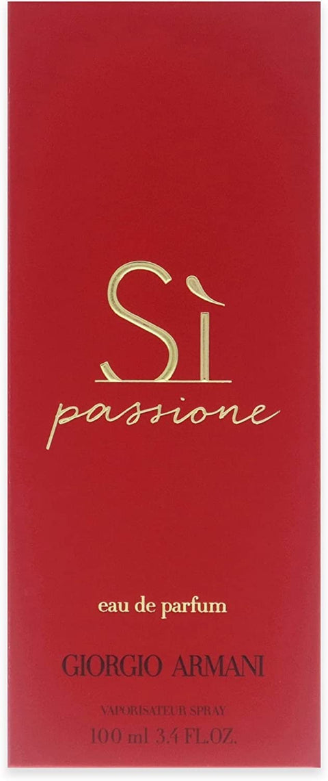 Armani Beauty – Sì Passione – Eau de Parfum – Vanilla Perfume for Women – Floral Citrus Fragrance – Blackcurrant Nectar, Damascena Rose, Black Tea Notes - 3.3 Fl Oz Armani Beauty