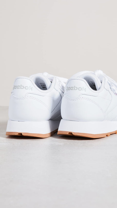 Reebok Women's Classic Leather Sneaker, Reefresh White/Pure Grey/Gum, 7.5 Reebok