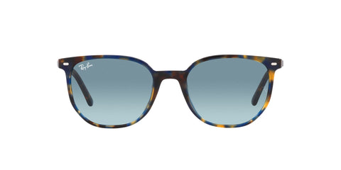 Ray-Ban Unisex RB2197 Elliot Square Sunglasses, Yellow Blue Havana/Blue Gradient Grey, 50 mm