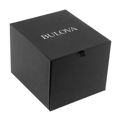 Bulova Men's Classic Two-Tone Stainless Steel 3-Hand Calendar Date Quartz Watch with Diamonds and Blue Dial Style: 98D130 Bulova