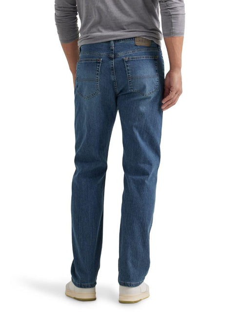 Wrangler Authentics Men's Regular Fit Comfort Flex Waist Jean, Blue Ocean, 34W x 32L