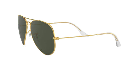 Ray-Ban Unisex Rb3025 Classic Aviator Sunglasses, Gold Black/G-15 Green, 58 mm