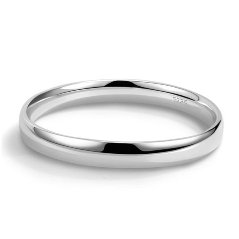 Dankadi Minimalism Women Men 925 Sterling Silver Bracelet Width 7-8MM Diameter 60-65 mm Solid Smooth On Bangle Cuff Fashion Fine Jewelry Gifts (Width 8MM 1 Piece, Diameter 60MM) Dankadi