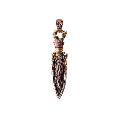 COPPERTIST.WU Arrowhead Capsule Pendant 2.0 Necklace for Men Women - Historical Replica Jewelry with Storage Function (Brass)
