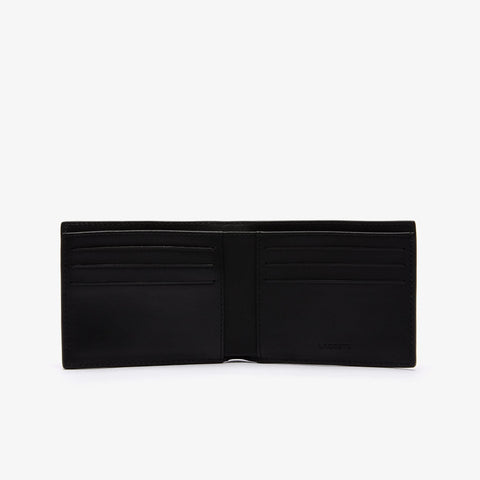 Lacoste Men's Fitzgerald Small Billfold Wallet, Black, One Size Lacoste