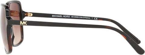 Michael Kors MK2098U 378113 Brown Tortoise Isle Of Palms Square Sunglasses Lens, Db127.18 New New Tort, 56/17/140 Michael Kors