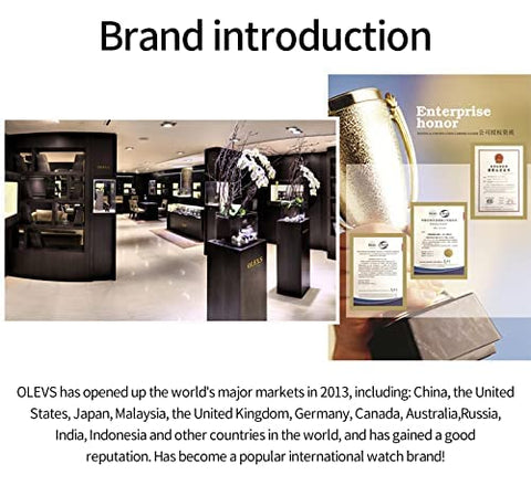 OLEVS Watch for Womens and Bracelet Gift Set Rose Gold for Lady Female Navy Blue Big Face Ultra Thin Minimalist Date Analog Quartz Wristwatch Waterproof with Mesh Steel Band