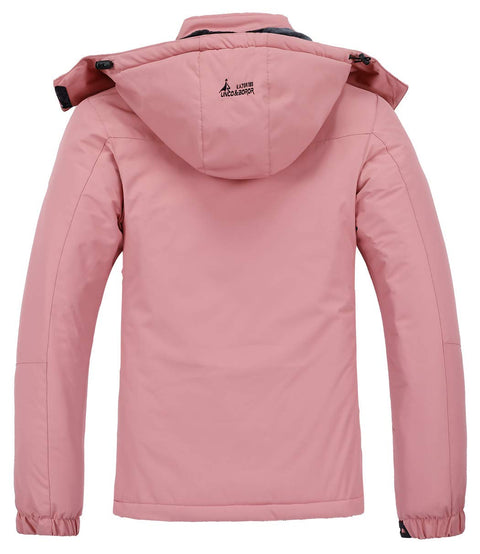 MOERDENG Women's Waterproof Ski Jacket Warm Winter Snow Coat Mountain Windbreaker Hooded Raincoat Jacket MOERDENG