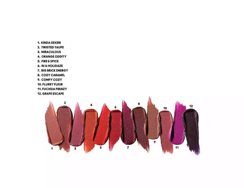 M.A.C Lips By Dozen Mini Podwer Kiss Lipstick x 12 - A Holiday Kit MAC