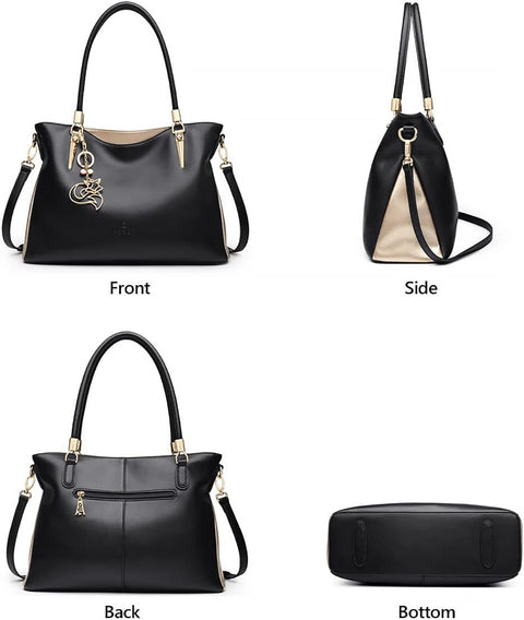 FOXLOVER Large Capacity Tote Handbags for Women, Women's Top-handle Bags Fashion Shoulder Bags Purses Minimalist design FOXLOVER