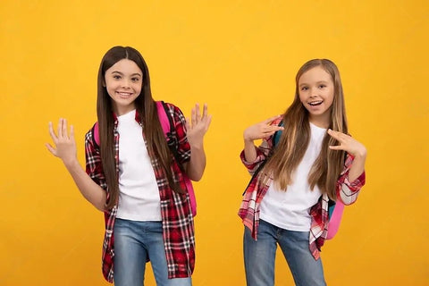 Brix Girls' Long Sleeve Tees - 4 -Pack Crew Neck Super Soft Cotton T Shirts. 7/8