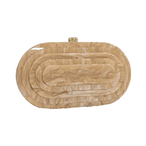 GSYPS Acrylic Clutch Purse Marbled Evening Handags Elegant Shoulder Bag for Wedding Cocktail Party Prom C-Champagne GSYPS