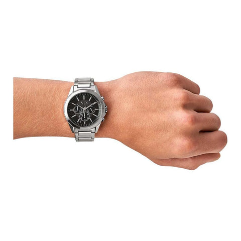 A｜X ARMANI EXCHANGE Men's Chronograph Stainless Steel Watch, Color: Silver/Black (Model: AX2600) A｜X ARMANI EXCHANGE