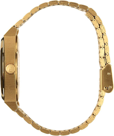 NIXON Time Teller A045 - All Gold / Gold - 100m Water Resistant Men's Analog Fashion Watch (37mm Watch Face, 19.5mm-18mm Stainless Steel Band) NIXON