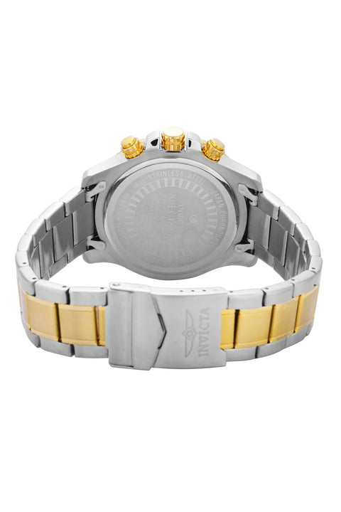 Invicta Men's 14876 Specialty Chronograph Black Textured Dial Two Tone Stainless Steel Watch Invicta