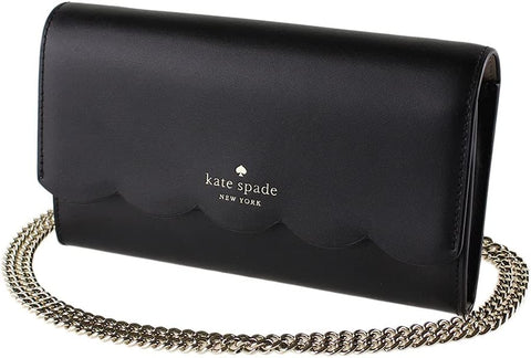 Kate Spade New York Gemma Wallet on a Chain Shoulder Bag (Black) Kate Spade New York