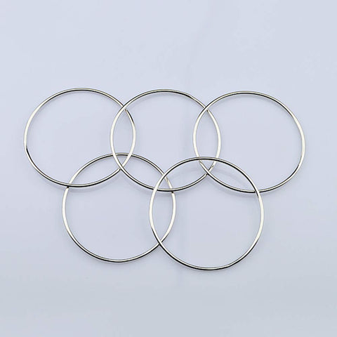 Dankadi Minimalist Women Bracelet 925 Sterling Silver 9 Ring Bangle Diameter 60-65 MM Original Design Bracelet DIY Jewelry Birthday Gift (60mm silver 9 loop) Dankadi