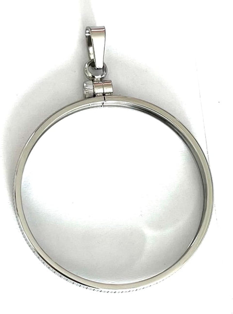 Stainless steel Coin Bezels For 38mm Silver Dollars Morgan, Peace, Ike, Coin (Will not tarnish)