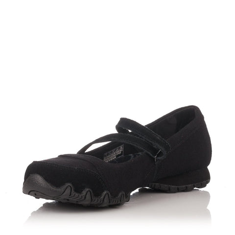 Skechers Women's Bikers MC - Get Up Mary Jane Flat, Black, 8 M US