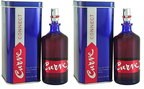 Curve Connect Eau De Toilette Perfume Spray, Perfume for Women 3.4oz (Pack of 2) Curve