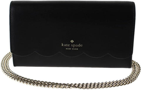 Kate Spade New York Gemma Wallet on a Chain Shoulder Bag (Black) Kate Spade New York