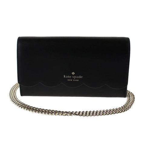 Kate Spade New York Gemma Wallet on a Chain Shoulder Bag (Black) Kate Spade New York