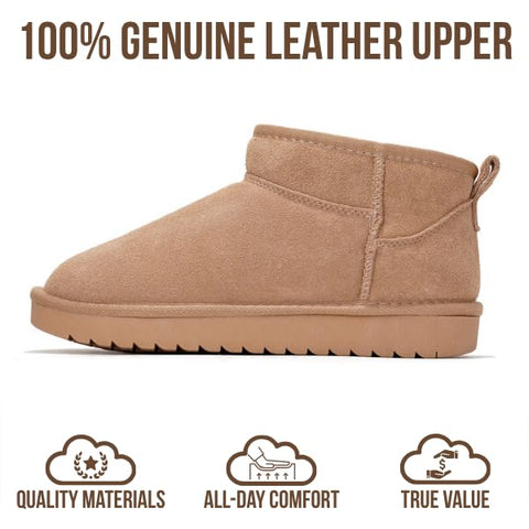 Project Cloud 100% Genuine Leather Ankle Boots for Women - Water Resistant with Memory Foam Insole Winter Boots for Women - Trending Shoes & Comfortable Women's Ankle Boots (Hippy, SANSUE, 8)