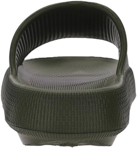 Joomra Slippers Mens Slides Cushioned for Womens Quick Drying Shower Foam Male Pillow House Shoes Pool House Garden Sandals for Ladies Female Sandles Army Green 40-41 Joomra