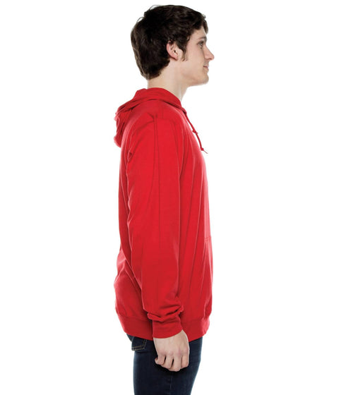 Cottonhood Lightweight Jersey Zip Hoodie for Men – Full Zip Casual Cotton Hoodie, Soft Long Sleeve (2XL, Scarlet, 702)