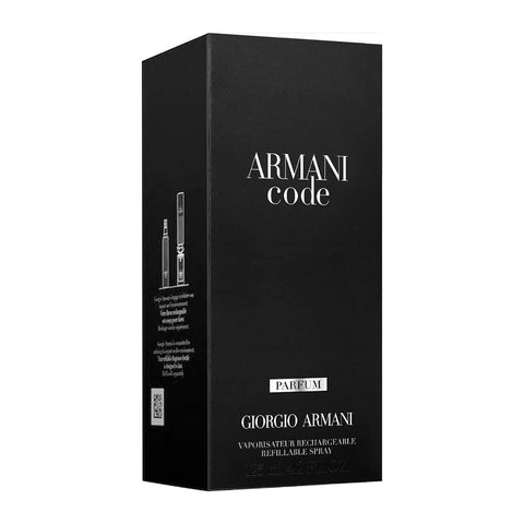 Armani Beauty – Code – Parfum – Cologne for Men – Fresh & Aromatic Men’s Fragrance – Bergamot, Clary Sage, Tonka Bean Notes - 4.2 Fl Oz Armani Beauty