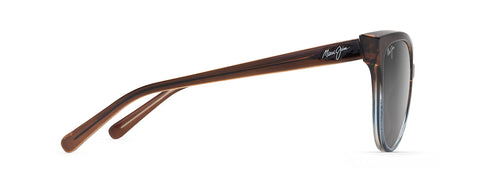 Maui Jim Women's 'Olu'Olu Polarized Cat Eye Sunglasses, Trans Dark Chocolate w/Blue/Neutral Grey, Medium Maui Jim