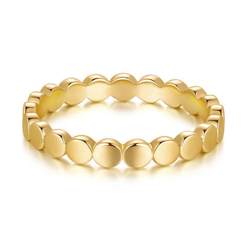 misszhi Rings 14k Gold Rings for Women Non Tarnish Stackable Rings Circular Linked Gold Rings Chunky Gold Rings Sizes 7 misszhi