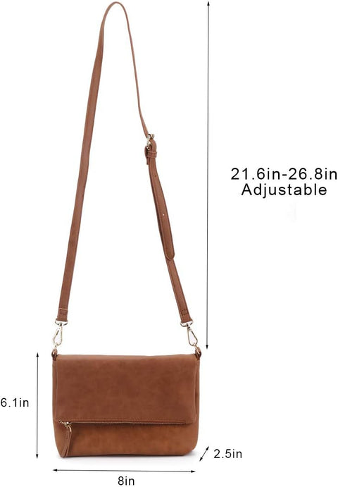 Gladdon Small Crossbody bags for Women Cross body Purse Shoulder Bag Brown