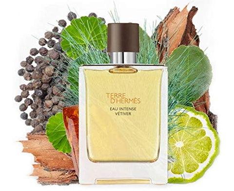 HERMES Terre D'Herm Eau Intense Vetiver Eau De Parfum for Men, 3.4 Ounce Hermes
