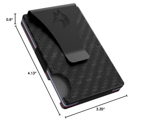 TRAVELINGO wallets for men, Carbon Wallets For Men Minimalist Credit Card Holder - Slim Wallet for Men with RFID Blocking - Front Pocket Wallet with Money Clip (Carbon Fiber) TRAVELINGO