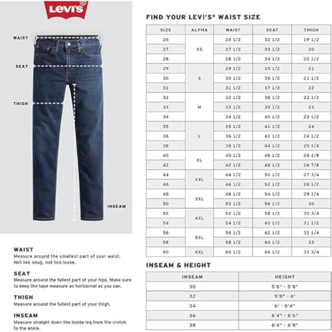 Levi's Men's 511 Slim Fit Jeans, Throttle-Stretch, 38W x 32L