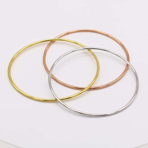 Dankadi Minimalist Women Bracelet 925 Sterling Silver 9 Ring Bangle Diameter 60-65 MM Original Design Bracelet DIY Jewelry Birthday Gift (60mm silver 9 loop) Dankadi